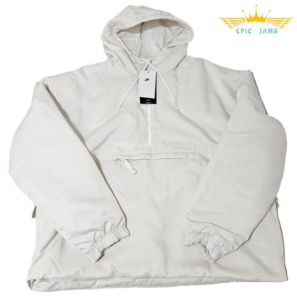 Nike Solo Swoosh Satin Anorak Jacket White DR0839-030 Men’s Size XL NewSize: X